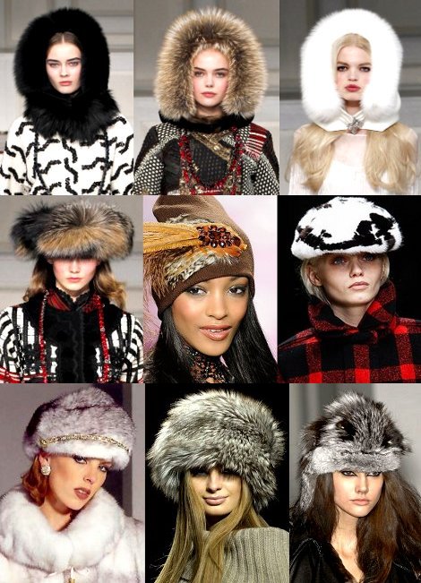 Меховые шапки зима 2011-2012